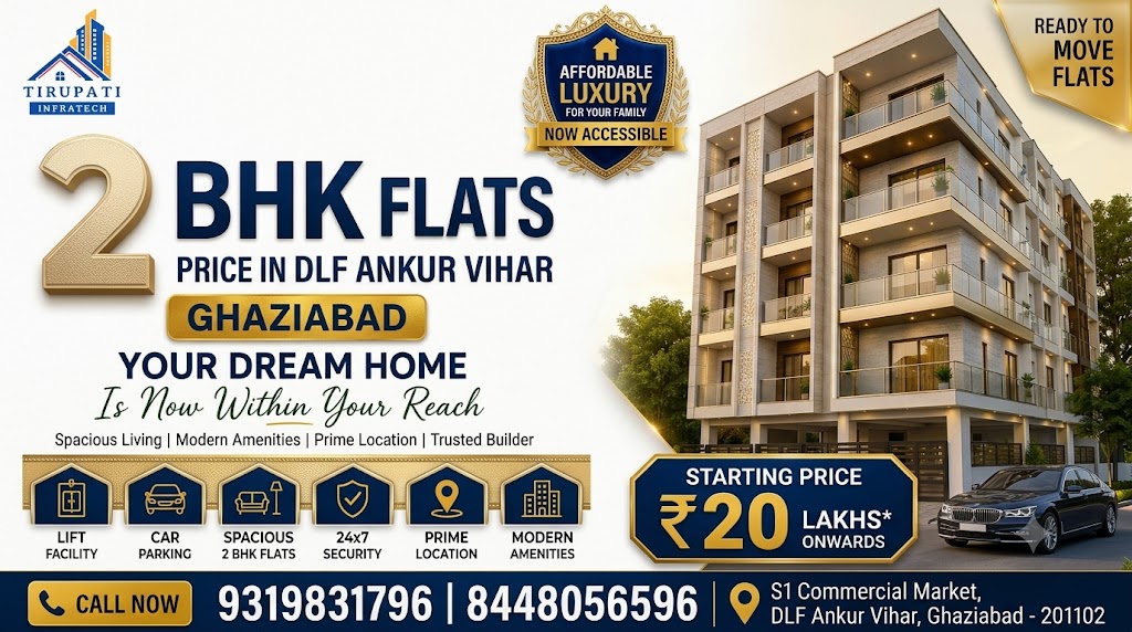 2 BHK Flats Price in DLF Ankur Vihar Ghaziabad